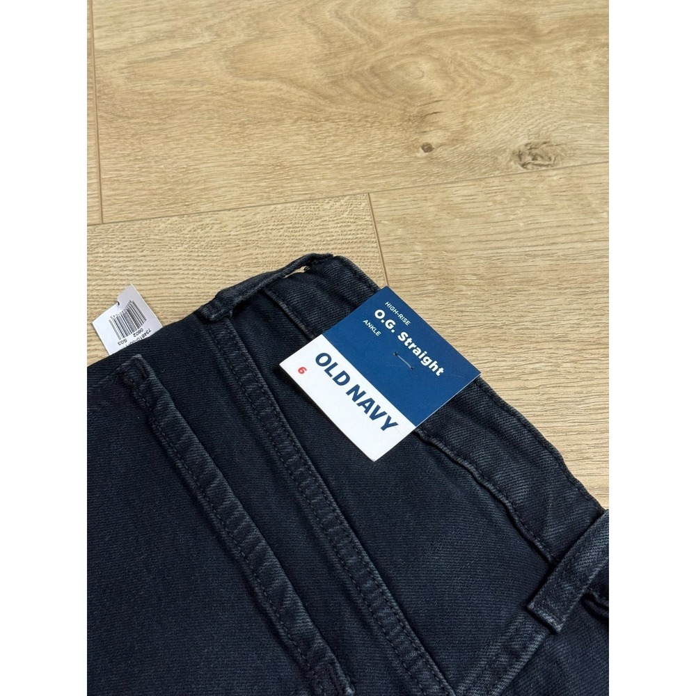 NWT Womens‎ Old Navy high rise OG straight secret slim pocket distressed jeans 6 - Picture 12 of 12